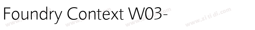 Foundry Context W03字体转换